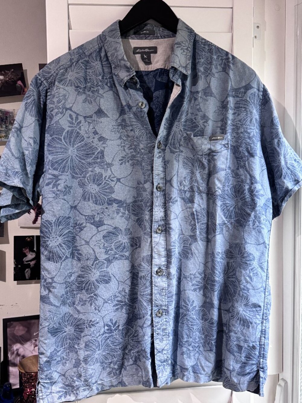 🌿✨ Eddie Bauer Men’s Classic Fit Botanical Print Shirt | Resort Casual Luxury ✨